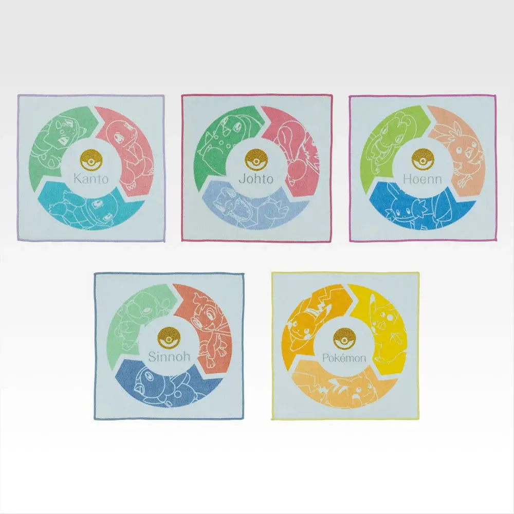 Ichiban Kuji Pokemon 30th Anniversary Vol. 1 - H Prize Hand Towel Complete Set of 5 Types