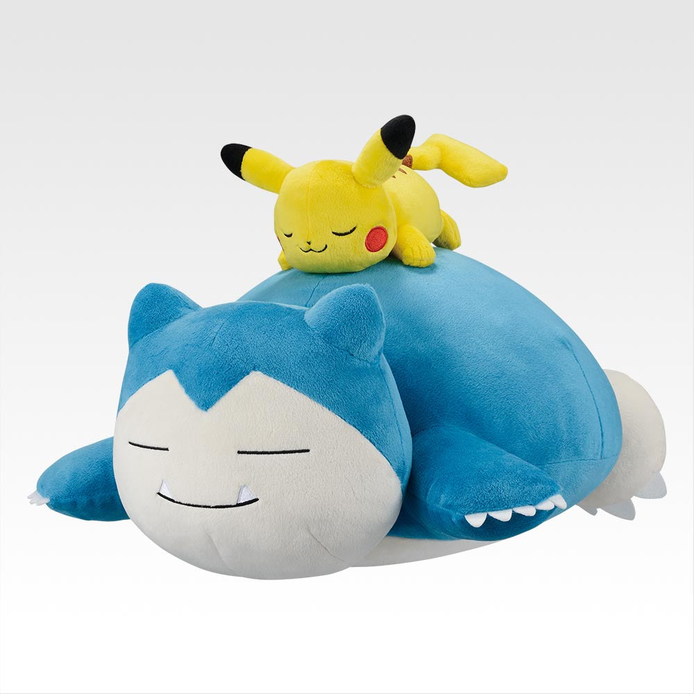 Ichiban Kuji Pokemon Collection 2025 Let's Go For a Walk - B Prize Snorlax & Pikachu Plush Toy