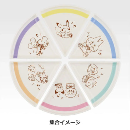 Ichiban Kuji Pokemon Poke Pieces Welcome to the PEACE Diner - G Prize Pizza-shaped Plate Complete Set of 6 Types