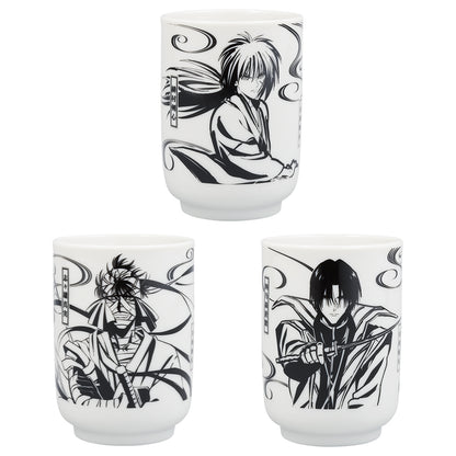 Ichiban Kuji Rurouni Kenshin Meiji Swordsman Romantic Story Kyoto Uprising - D Prize Teacup Collection Complete Set of 3 Types