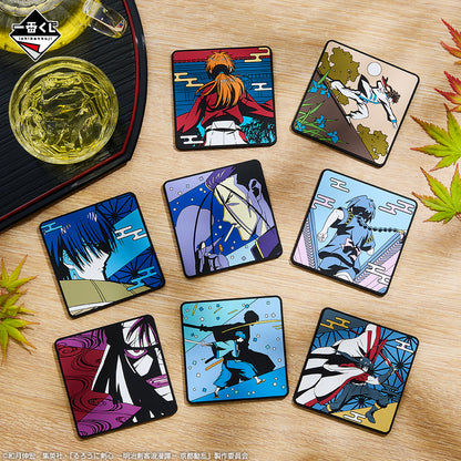 Ichiban Kuji Rurouni Kenshin Meiji Swordsman Romantic Story Kyoto Uprising - E Prize Rubber Coaster Complete Set of 8 Types