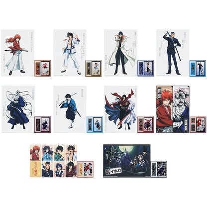 Ichiban Kuji Rurouni Kenshin Meiji Swordsman Romantic Story Kyoto Uprising - F Prize Canvas-style illustration board and sticker Complete Set of 10 Types
