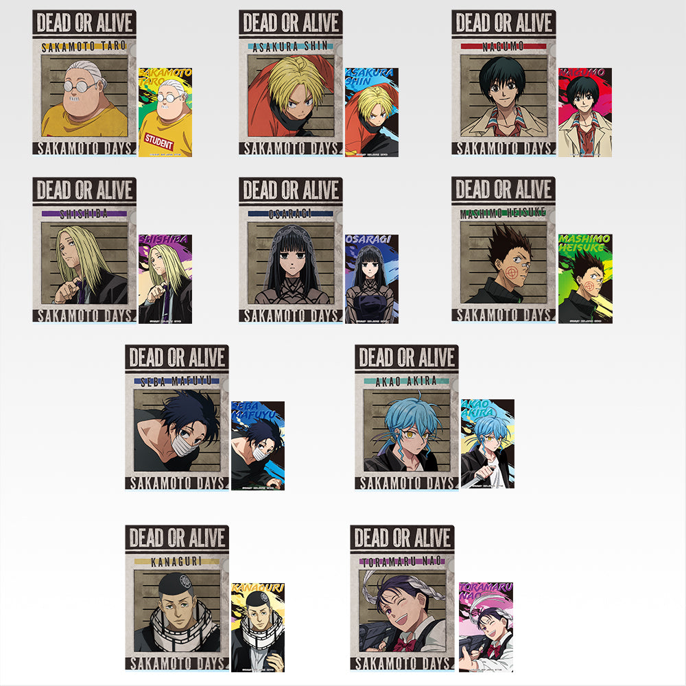 Ichiban Kuji Sakamoto Days Vol.3 - H Prize Clear File and Sticker Set Complete Set of 10 Types