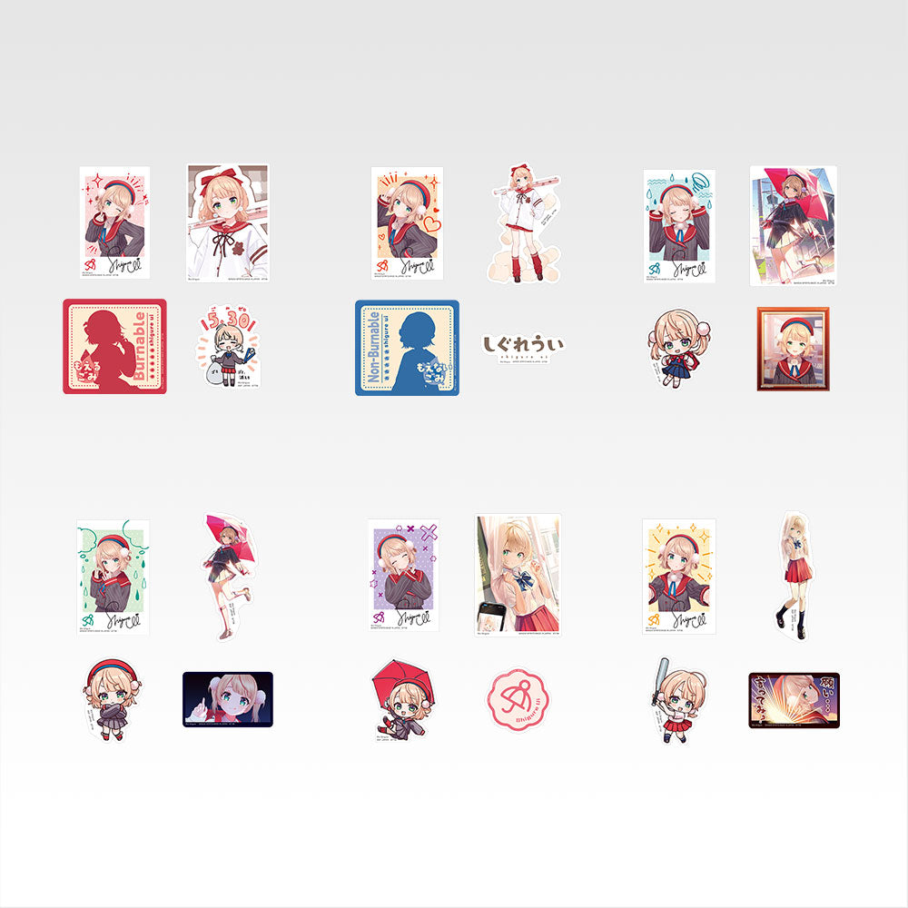 Ichiban Kuji Shigure Ui - K Prize Sticker Complete Set of 6 Types