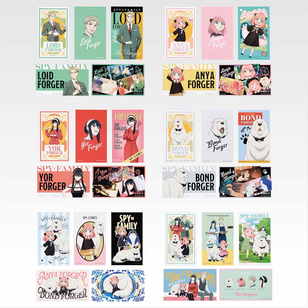Ichiban Kuji Spy × Family Thanks for Being You - F Prize Sticker Set Complete Set of 6 Types