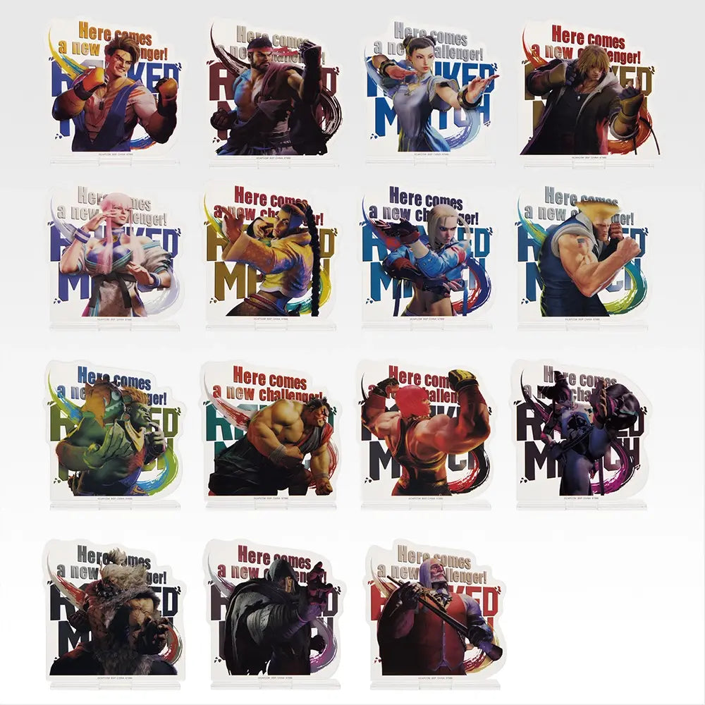 Ichiban Kuji Street Fighter 6 - F Prize Acrylic Stand Complete Set of 15 Types