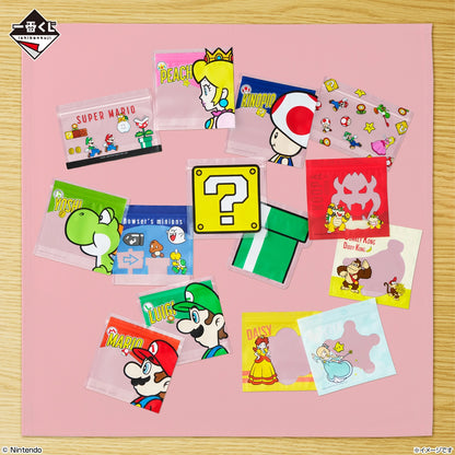 Ichiban Kuji Super Mario: Mario & Friends Always Together - G Prize Zipper Bag Collection Complete Set of 30 Bag