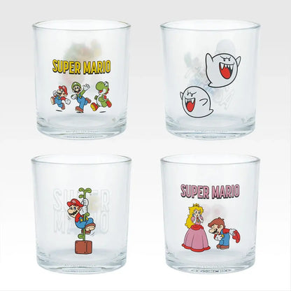 Ichiban Kuji Super Mario: Mario & Friends Always Together - D Prize Glass Collection Complete Set of 4 Types