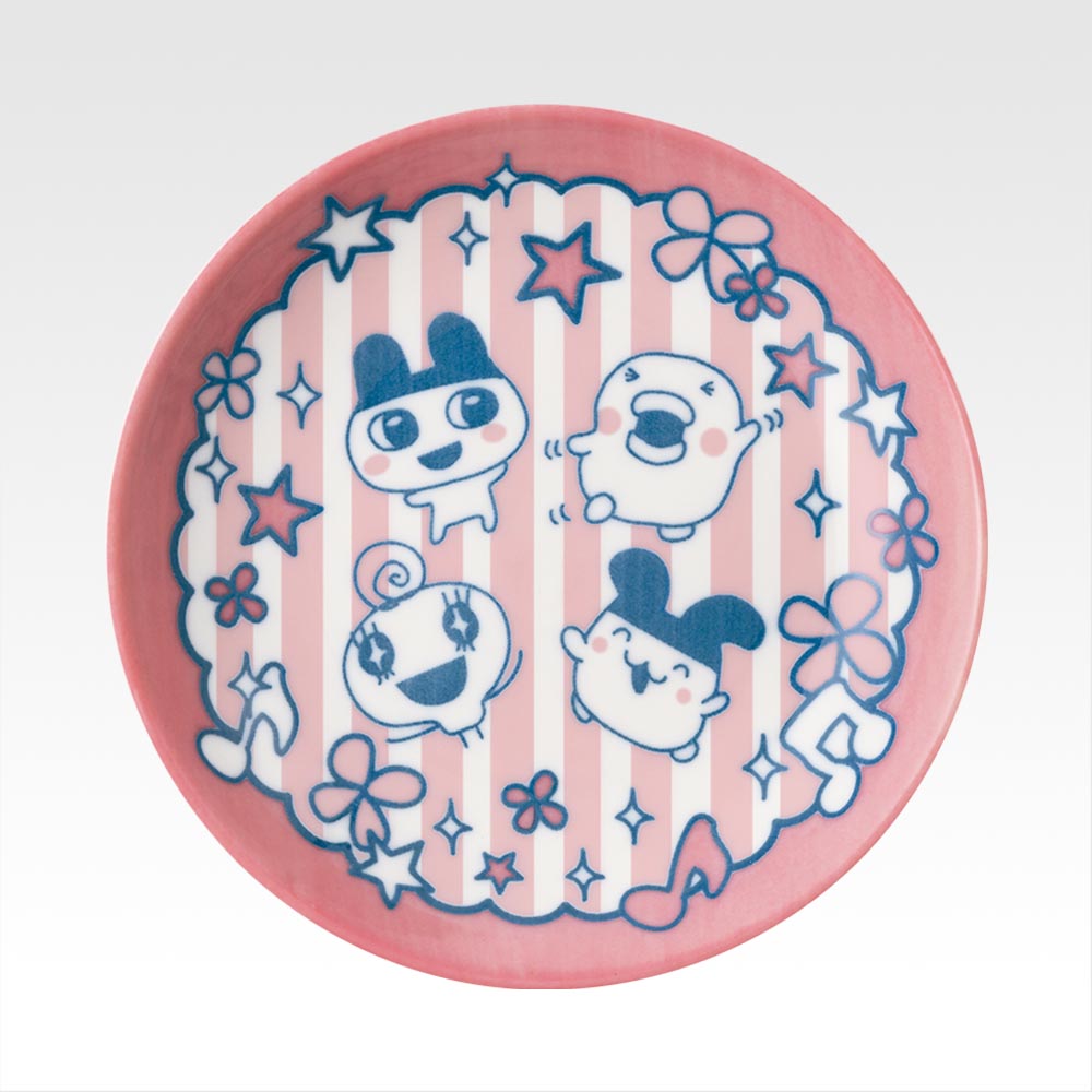 Ichiban Kuji Tamagotchi Discovering Tamagotchi in the Reiwa Era!! Rooms and Tamagotchi from Back in the Days - D Prize Exciting Tableware Complete Set of 4 Types