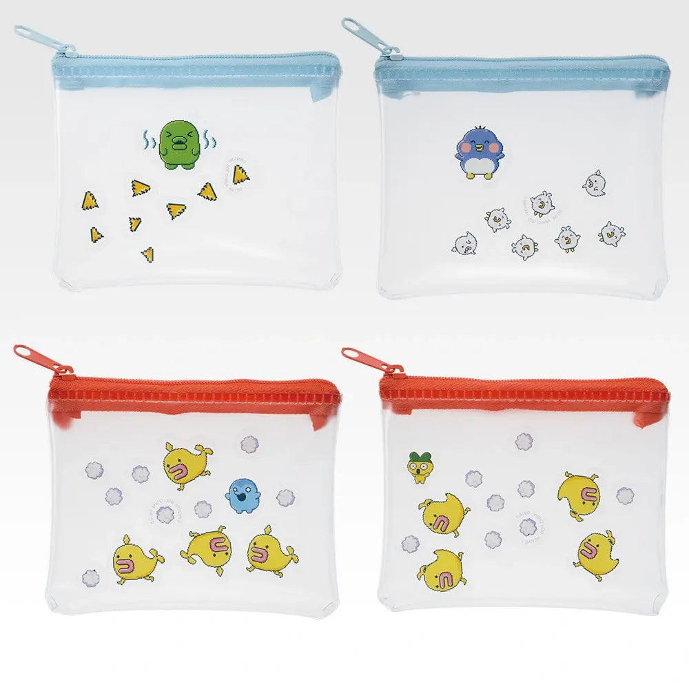 Ichiban Kuji Tamagotchi Spinning Discovery! Tamagotchi Paradise - G Prize Clear Pouch Complete Set of 4 Types