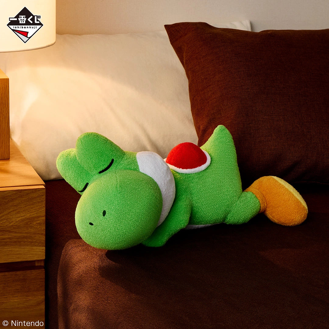 Ichiban Kuji The Super Mario with YOSHI - Last One Prize Sleeping Yoshi Plush Toy