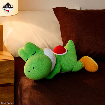Ichiban Kuji The Super Mario with YOSHI - Last One Prize Sleeping Yoshi Plush Toy