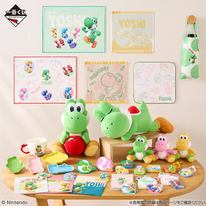 Ichiban Kuji The Super Mario with YOSHI - F Prize Zipper Bag Memo Collection Complete Set of 6 Types