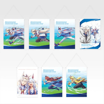 Ichiban Kuji Uma Musume Cinderella Gray Ash Monster vs. White Lightning - F Prize Originally Drawn Tapestry Complete Set of 7 Types