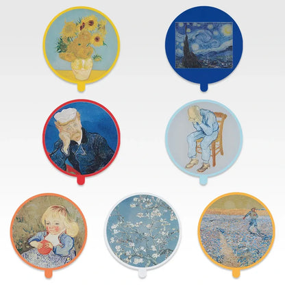 Ichiban Kuji Vincent Van Gogh - H Prize Cup Noodle Wight Coaster Collection Complete Set of 7 Types