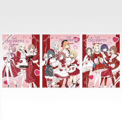 Ichiban Kuji Gakuen Idolmaster Part 4 - D Prize Original Drawn Visual Sheet Complete Set of 3