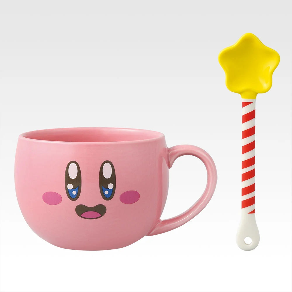 Ichiban Kuji Kirby Pupupu Gourmet - C Prize A Relaxing Soup Mug & Spoon (2 Types)
