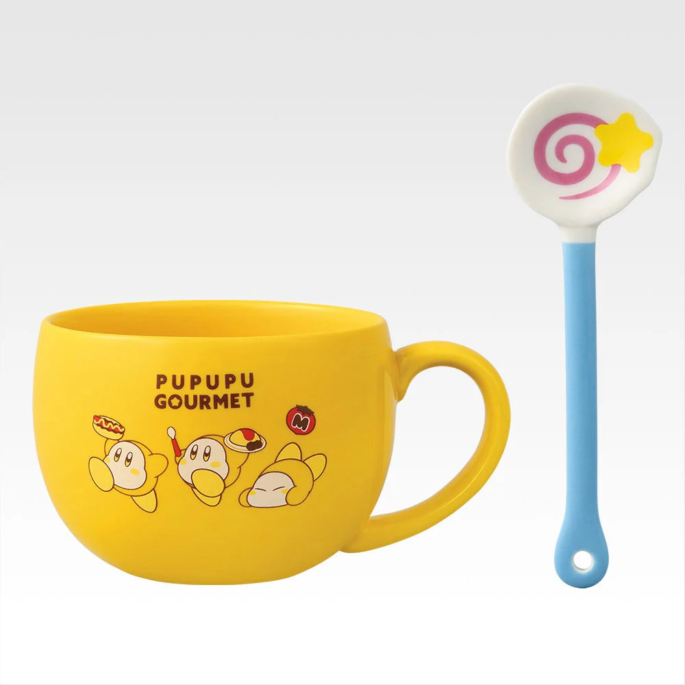 Ichiban Kuji Kirby Pupupu Gourmet - C Prize A Relaxing Soup Mug & Spoon (2 Types)