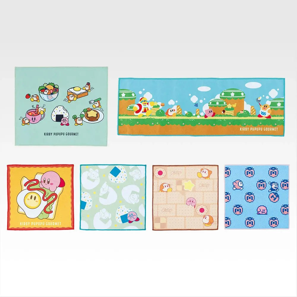 Ichiban Kuji Kirby Pupupu Gourmet - G Prize Mogumogu Towel Collection Complete Set of 6 Types