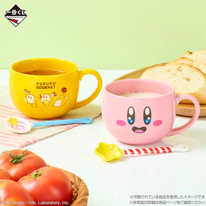 Ichiban Kuji Kirby Pupupu Gourmet - C Prize A Relaxing Soup Mug & Spoon (2 Types)