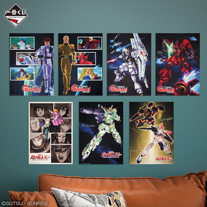 Ichiban Kuji Mobile Suit Gundam Universal Century Saga - G Prize Clear Poster (13 Types)