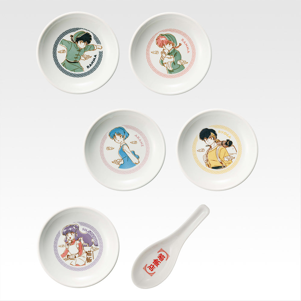 Ichiban Kuji Ranma 1/2 2nd Edition - F Prize Assorted Tableware Complete Set of 6 Types