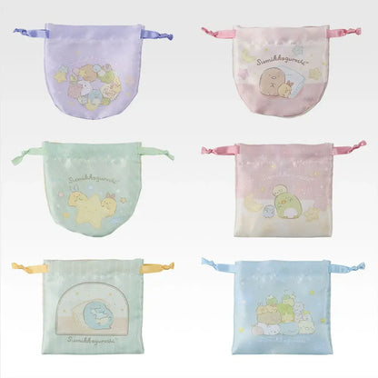 Ichiban Kuji Sumikko Gurashi A Night's Break with Sumikko - H Prize Drawstring Bags Collection Complete Set of 6 Types