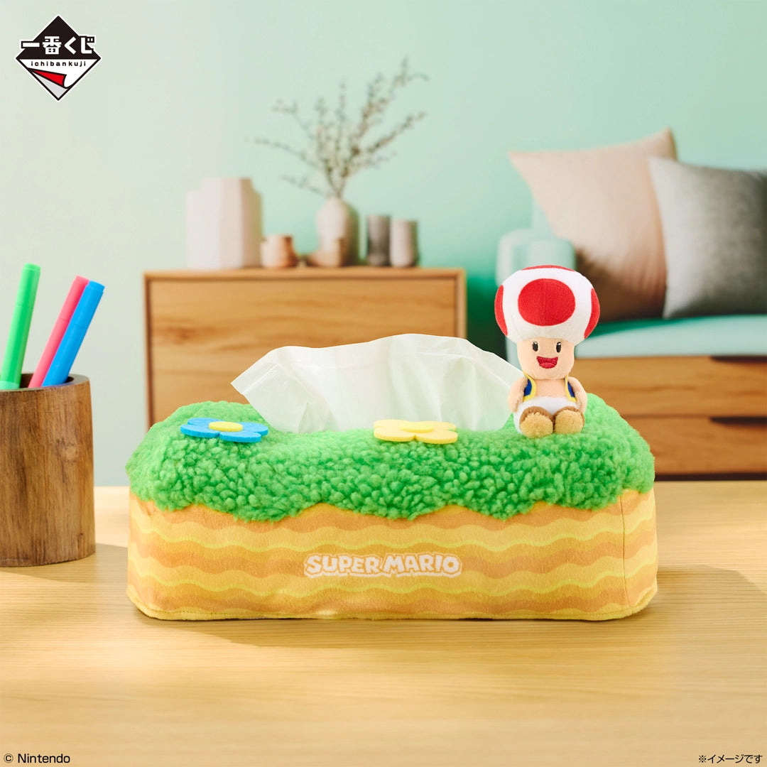 Ichiban Kuji Super Mario: Mario & Friends Always Together - B Prize Toad Tissue Case