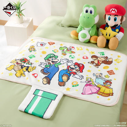 Ichiban Kuji Super Mario: Mario & Friends Always Together - C Prize Blanket with Storage Pocket