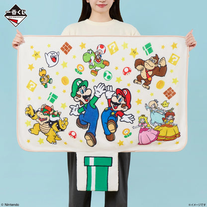 Ichiban Kuji Super Mario: Mario & Friends Always Together - C Prize Blanket with Storage Pocket