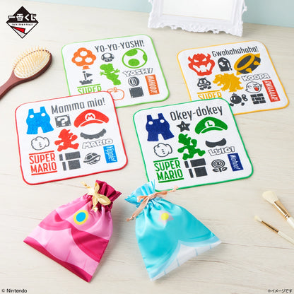 Ichiban Kuji Super Mario: Mario & Friends Always Together - E Prize Drawstring Bags or Towels Collection