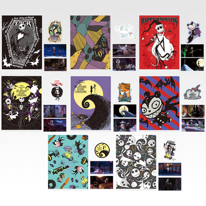 Ichiban Kuji Tim Burton's The Nightmare Before Christmas - H Prize Clear Files and Stickers Complete Set of 8 Types