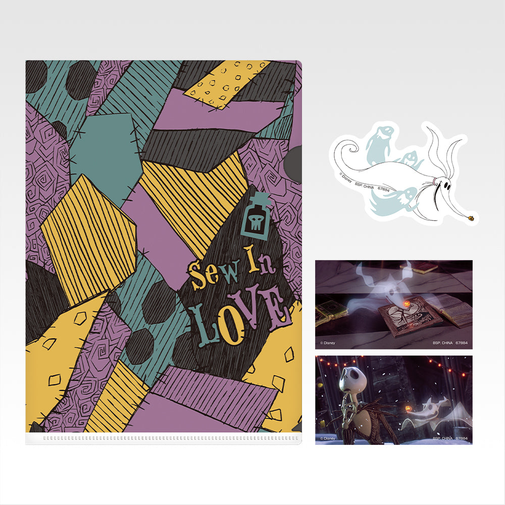 Ichiban Kuji Tim Burton's The Nightmare Before Christmas - H Prize Clear Files and Stickers Complete Set of 8 Types