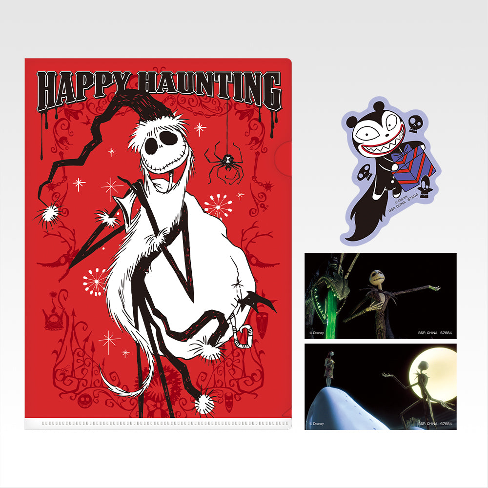Ichiban Kuji Tim Burton's The Nightmare Before Christmas - H Prize Clear Files and Stickers Complete Set of 8 Types