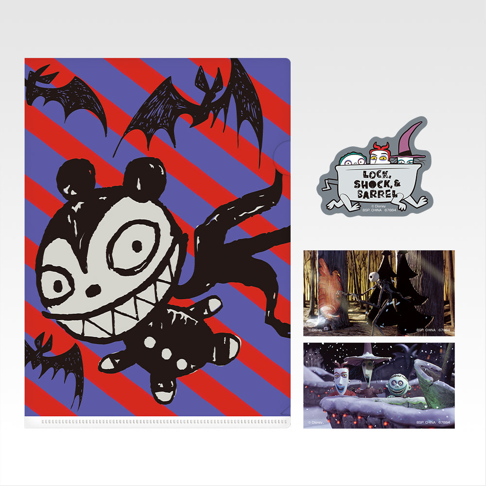 Ichiban Kuji Tim Burton's The Nightmare Before Christmas - H Prize Clear Files and Stickers Complete Set of 8 Types