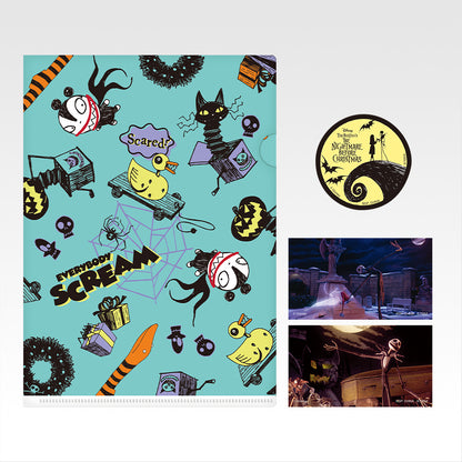 Ichiban Kuji Tim Burton's The Nightmare Before Christmas - H Prize Clear Files and Stickers Complete Set of 8 Types