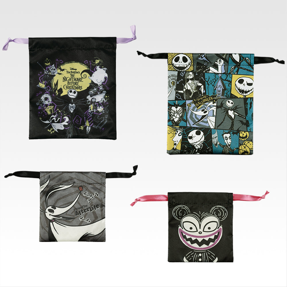 Ichiban Kuji Tim Burton's The Nightmare Before Christmas - F Prize Drawstring Bag Assortment Complete Set of 4