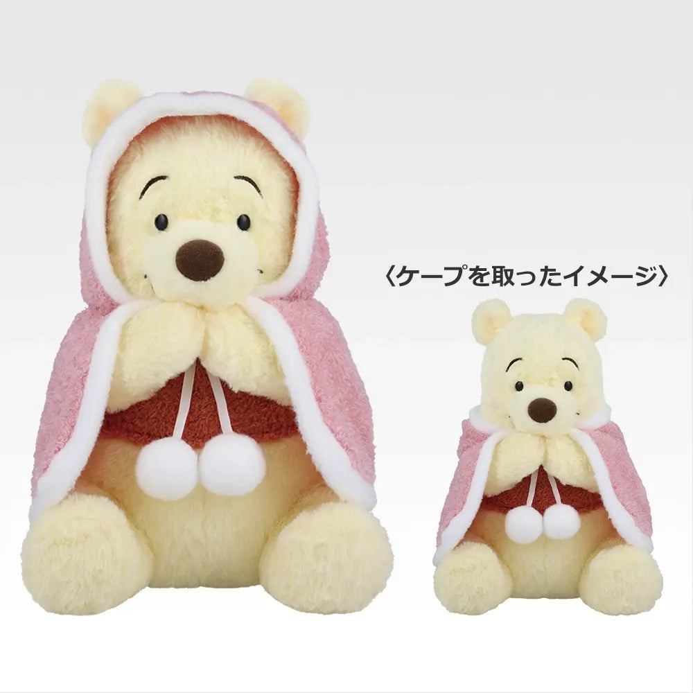 Ichiban Kuji Winnie the Pooh Cozy Winter Days - Last One Prize Winnie the Pooh Fluffy Cape Plush Toy