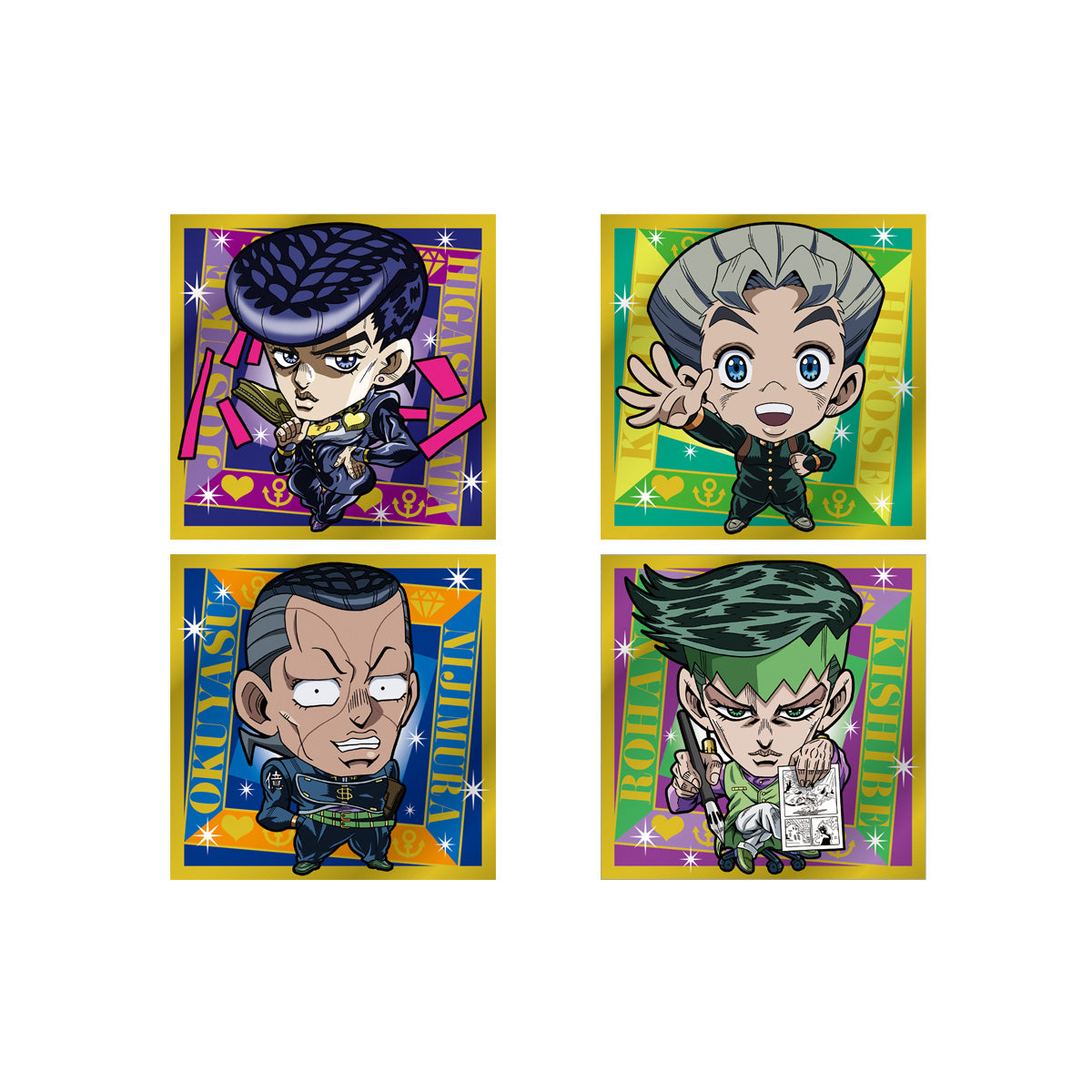 JOJO'S BIZARRE ADVENTURE - NIFORMATION JOJO'S BIZARRE ADVENTURE SEAL WAFER DIAMOND IS UNBREAKABLE ACT2 - CANDY TOYS, SNACKS (BOX OF 20 PCS)