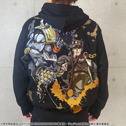JoJo's Bizarre Adventure Karakuri Tamashii x Stardust Crusaders - Jotaro Kujo Embroidered Hoodie (2 Types) [Pre-Order May 2026]