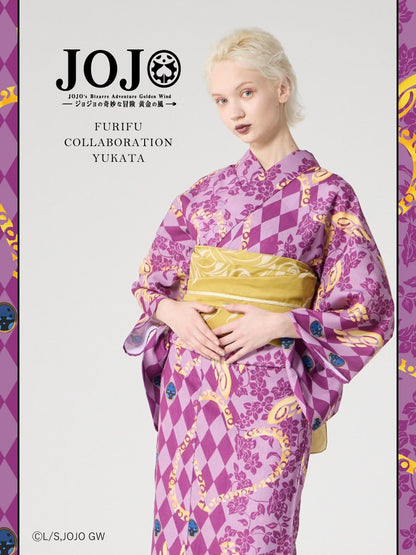 JoJo's Bizarre Adventure Golden Wind x Furifu Ladies Yukata and Obi Set - Giorno Giovanna [Release Jun 19 2026]
