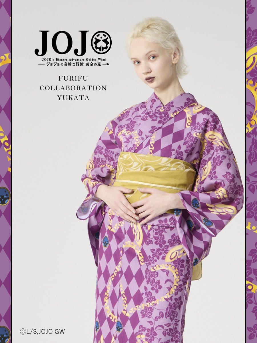 JoJo's Bizarre Adventure Golden Wind x Furifu Ladies Yukata and Obi Set - Giorno Giovanna [Release Jun 19 2026]