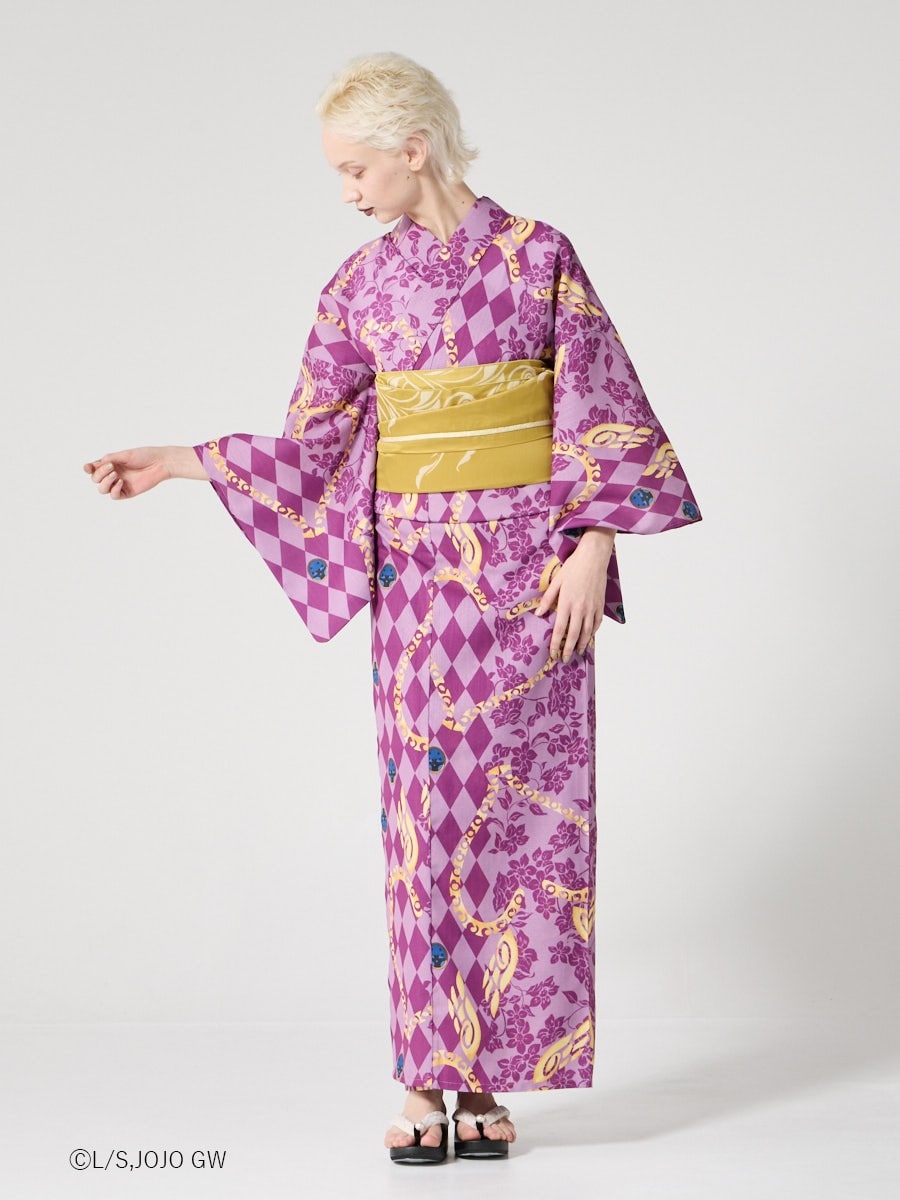 JoJo's Bizarre Adventure Golden Wind x Furifu Ladies Yukata and Obi Set - Giorno Giovanna [Release Jun 19 2026]