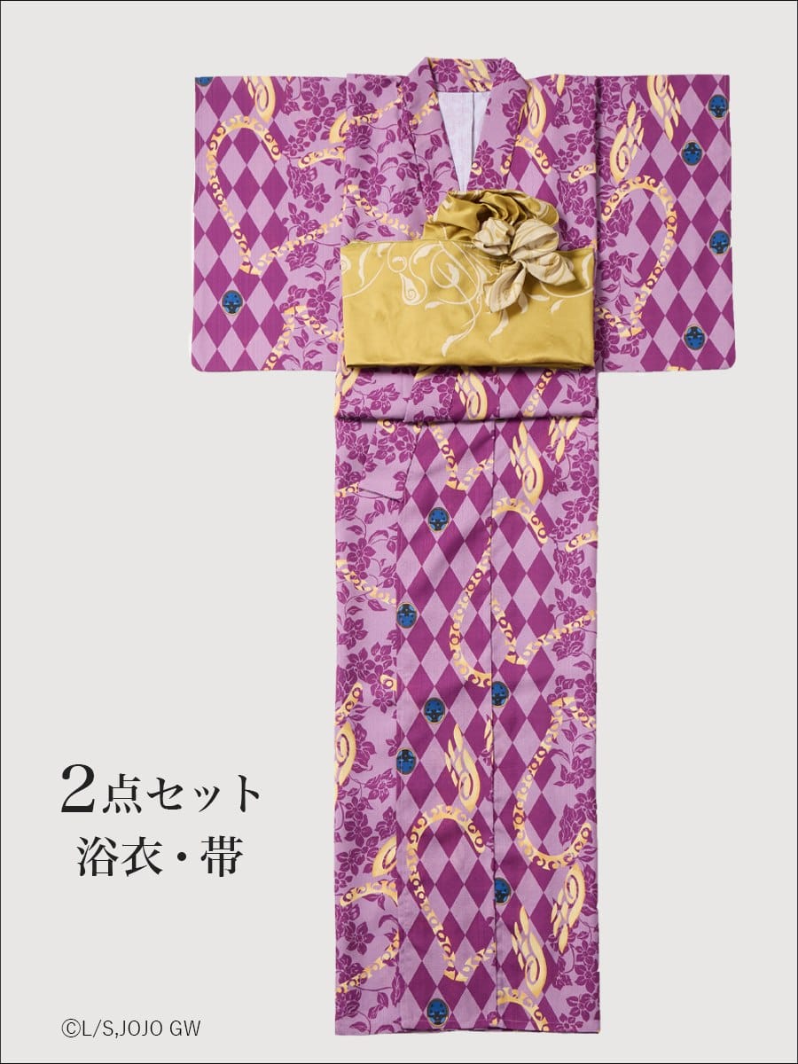 JoJo's Bizarre Adventure Golden Wind x Furifu Ladies Yukata and Obi Set - Giorno Giovanna [Release Jun 19 2026]