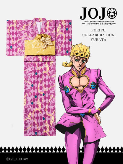 JoJo's Bizarre Adventure Golden Wind x Furifu Ladies Yukata and Obi Set - Giorno Giovanna [Release Jun 19 2026]