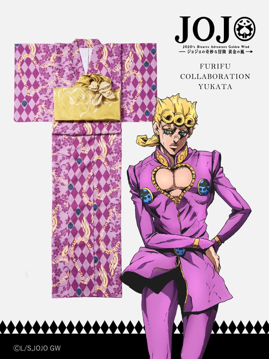 JoJo's Bizarre Adventure Golden Wind x Furifu Ladies Yukata and Obi Set - Giorno Giovanna [Release Jun 19 2026]