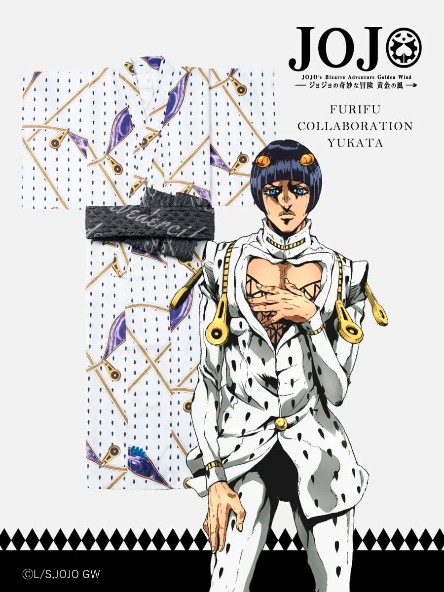 JoJo's Bizarre Adventure Golden Wind x Furifu Men's Yukata and Obi Set - Bruno Bucciarati [Release Jun 19 2026]