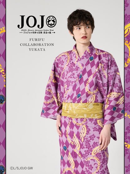 JoJo's Bizarre Adventure Golden Wind x Furifu Men's Yukata and Obi Set - Giorno Giovanna [Release Jun 19 2026]