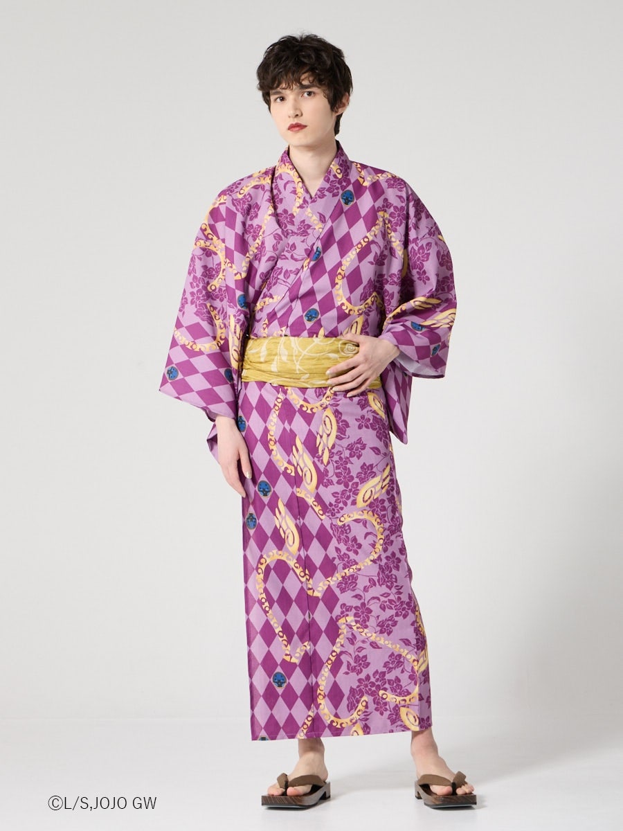 JoJo's Bizarre Adventure Golden Wind x Furifu Men's Yukata and Obi Set - Giorno Giovanna [Release Jun 19 2026]