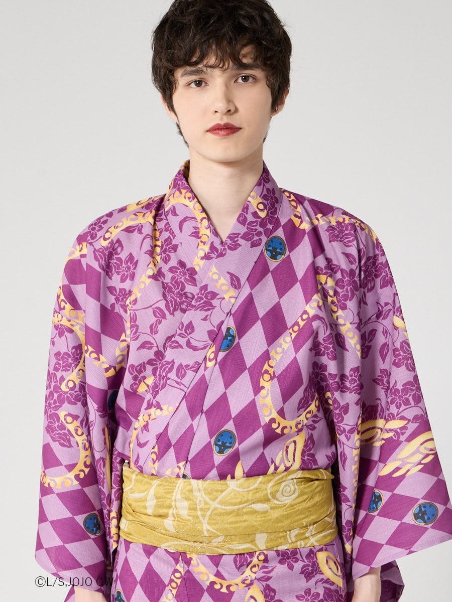 JoJo's Bizarre Adventure Golden Wind x Furifu Men's Yukata and Obi Set - Giorno Giovanna [Release Jun 19 2026]